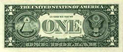 one dollar bill symbols